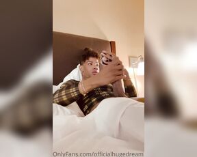 HugeDream aka officialhugedream OnlyFans - Me laying in be getting rest and watching porn… guess what happened next