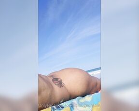 HugeDream aka officialhugedream OnlyFans - OK this is after getting on the beach I had to lay down and get