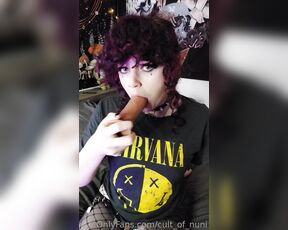 NuniCult aka cult_of_nuni OnlyFans - I love gagging on this thick dildo