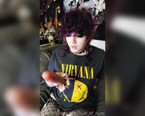 NuniCult aka cult_of_nuni OnlyFans - I love gagging on this thick dildo