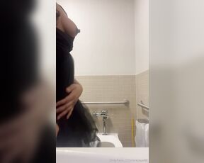 Arejaye88 aka arejaye88 OnlyFans - I’m trying to get back into this public thing by trying in the bathroom and this