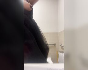 Arejaye88 aka arejaye88 OnlyFans - I’m trying to get back into this public thing by trying in the bathroom and this