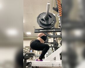 Kymmy Harper aka Kymmyharper OnlyFans - Workout videos!!! Box jumps and squats watch my ass cheeks and muscles push weight and do work 8