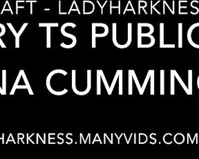 Ladyharkness aka ladyharknessxxx OnlyFans - Wanking off my hairy tranny cock naked in a public sauna at ski resort last week