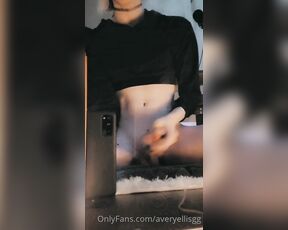 Avery Ellis aka averyellisxo OnlyFans - I was shaking by the end of this, cumshot on my mirror &lt3