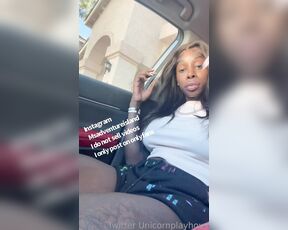 TS Amazonian Chyna aka amazonian_chyna OnlyFans - Hey Slutts Watch Me Play With Myself In My Car