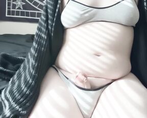 TS Marceline aka mymymarceline OnlyFans - [Sunshine Cardigan Solo] Just a cute masturbation vid, not a big cumshot but it does drip