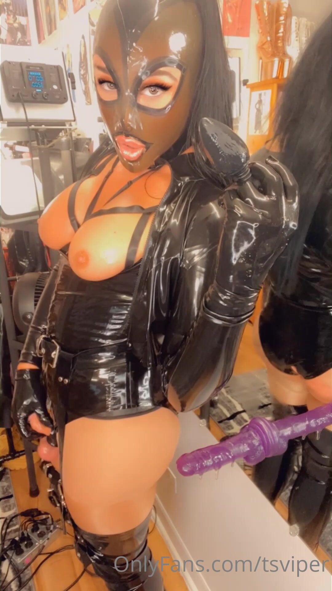 Ts Viper aka tsviper OnlyFans - LATEX HOOD LOVERS, SPIT , ANAL DILDOS,  FLESHLIGHT FUCK, SMOKING 120 MM AND CIG HOLDERS - XXX shemale video  available for online viewing on X-tg.